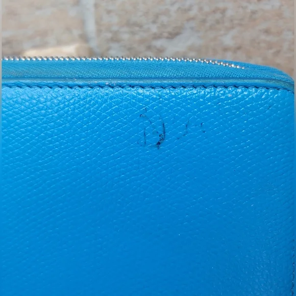 Celine Blue Leather Zippy Wallet - Picture 11 of 11